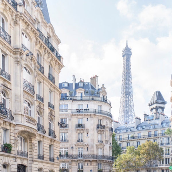 Paris Photography -  Under Paris Skies, Eiffel Tower, Paris Art Print, Travel Fine Art Photograph, French Home Decor, Large Wall Art