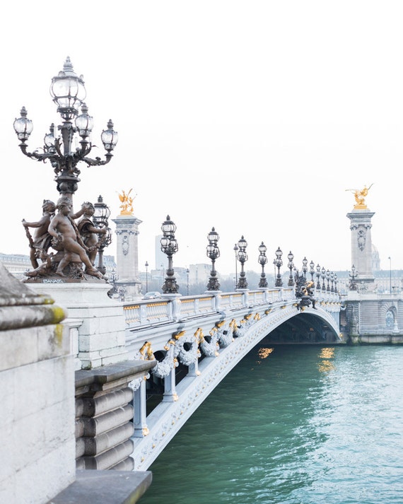 Art Foggy Photography Large Paris - Photograph, Fine Morning, River French Home III, Paris Seine, Art, Etsy Alexandre Decor, Pont Wall