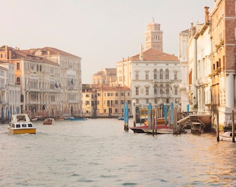 Venice Photography -  Light on The Grand Canal in Venice, Italy Travel Photograph, Fine Art Photograph, Home Decor, Large Wall Art