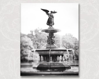 New York on Canvas,New York Photography - Angel of the Waters, Bethesda Terrace Fountain, Central Park, Urban Home Decor, Large Wall Art