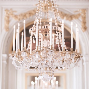 Paris Decor Photography - Sparkle, Versailles Chandelier Print, French Home Decor, Large Wall Art