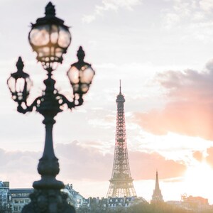 Paris Photography - Sunset on Pont Alexandre III, Eiffel Tower Paris Fine Art Photograph, Large Wall Art, French Home Decor