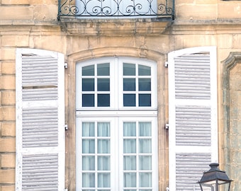 France Travel Photography, Window in Sarlat, Dordogne, French Home Decor, Europe Fine Art Photograph, Large Wall Art