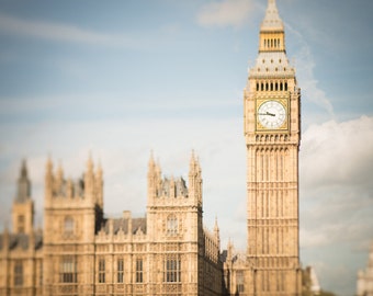 London Photograph - Big Ben, Houses of Parliament, England Travel Photo, Home Decor, Large Wall Art