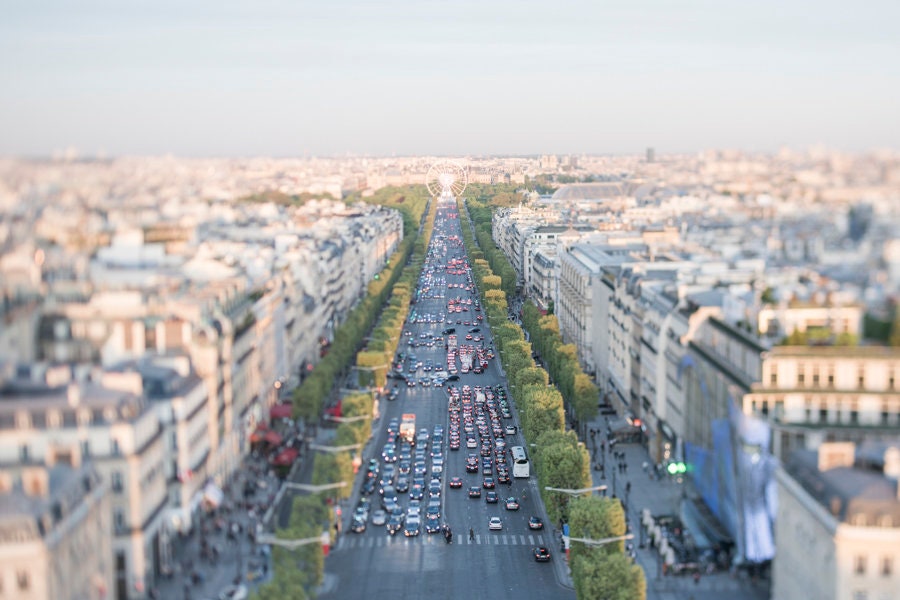 Paris Photography - Champs Elysees From the Arc De Triomphe, Paris