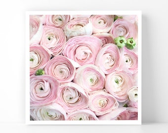 Paris Photography - Ranunculus Bouquet, 5x5 Paris Fine Art Photograph, French Home Decor, Wall Art, Paris Gallery Wall