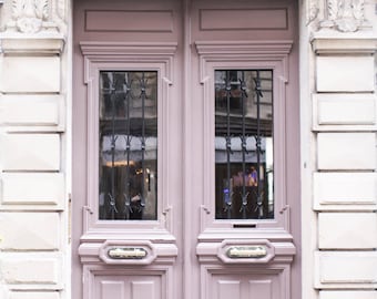 Paris Photography - Mauve Door on Rue Condorcet, Architecture Photography, Travel Fine Art Photograph, French Home Decor, Large Wall Art