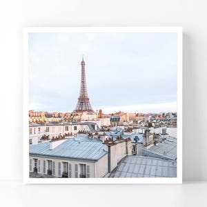 Paris Photography - Eiffel Tower at Dawn, 5x5 Paris Fine Art Photograph, French Home Decor, Wall Art, Paris Gallery Wall