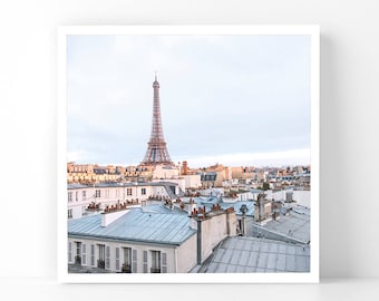 Paris Photography - Eiffel Tower at Dawn, 5x5 Paris Fine Art Photograph, French Home Decor, Wall Art, Paris Gallery Wall