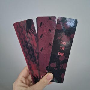 Bookmarks | Horror Aesthic | Horror Bookmark | Set of 3 | Stocking Fillers | Gifts for her | Gifts for him | Christmas present