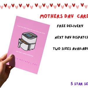 Airfryer | Cartão de Dia das Mães | Eu te amo mais do que sua airfryer | Cartão | Cartão engraçado de Dia das Mães | Para a mãe | Para ela | Para o parceiro | Fofo