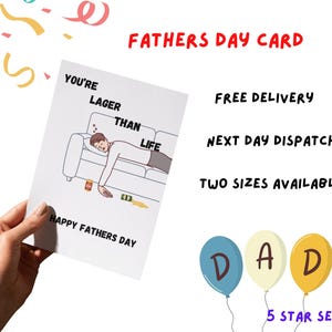 Cartão engraçado para o Dia dos Pais | Cartão personalizado para o pai | Presente de Dia dos Pais para crianças | Cartão para padrasto, avô e pai | Em branco por dentro | A6 feito à mão
