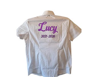 Personalised School Leavers Shirt Decal | Custom Name & Year Vinyl | Class of 2026 Leavers Shirt Transfer | Graduation Shirt DIY