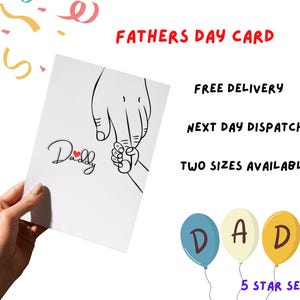 Cartão engraçado para o Dia dos Pais | Cartão personalizado para o pai | Presente de Dia dos Pais para crianças | Cartão para padrasto, avô e pai | Em branco por dentro | A6 feito à mão