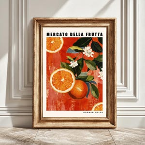 Blood Oranges Digital Art Print, Mercato Della Fruta, Kitchen Wall Art, Fruit Illustration, Home Decor, Printable Art, Instant Download