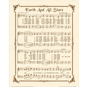 Earth And All Stars Hymn Wall Art Print Christian Home Etsy