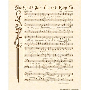 The Lord Bless You And Keep You Hymn Wall Art Custom Etsy The Lord Bless You And Keep You Hymn Wall Art Custom Etsy