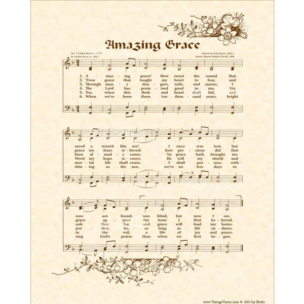 Amazing Grace Print - Etsy
