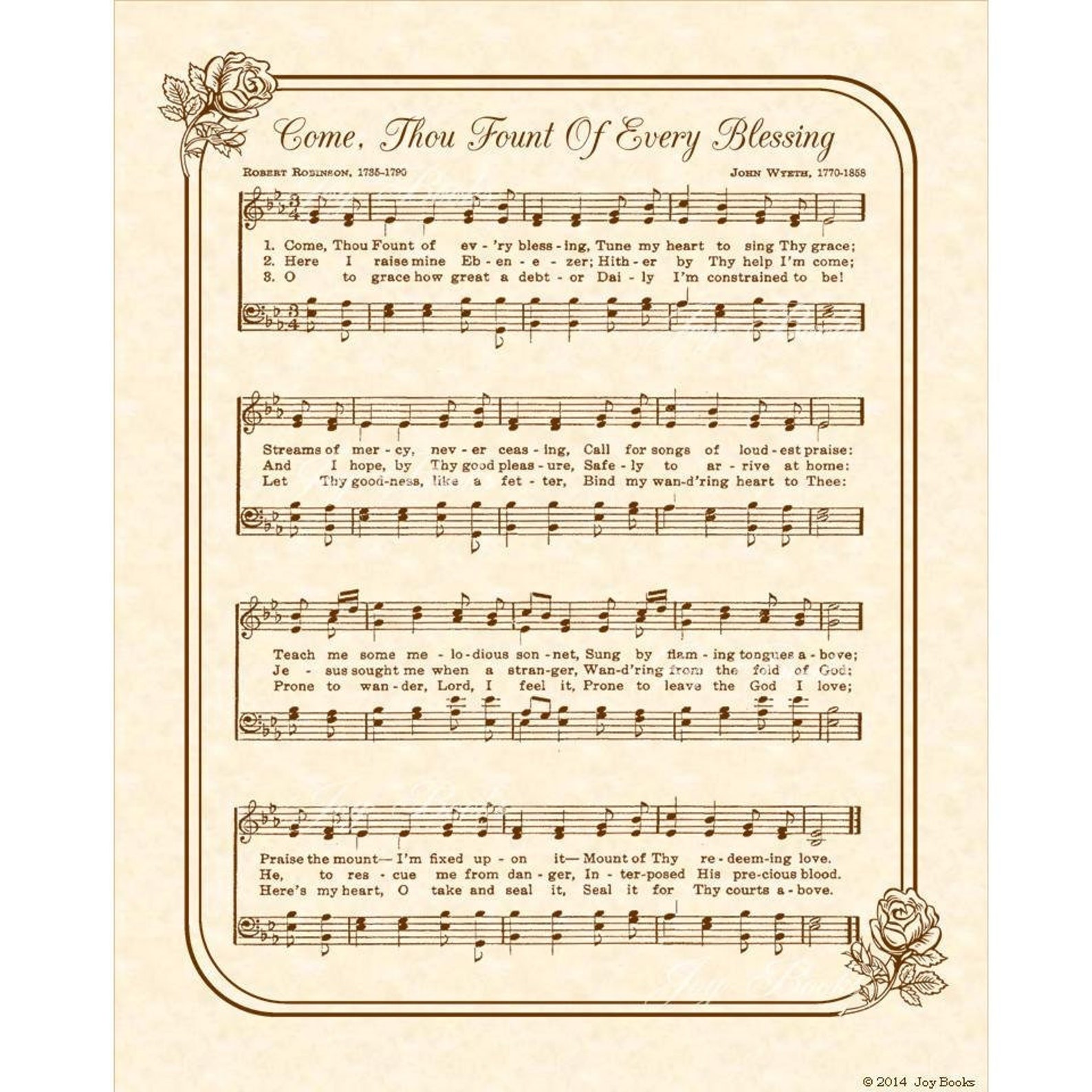 1975 Baptist Hymnal Come Thou Fount Of Every Blessing - jjobse8