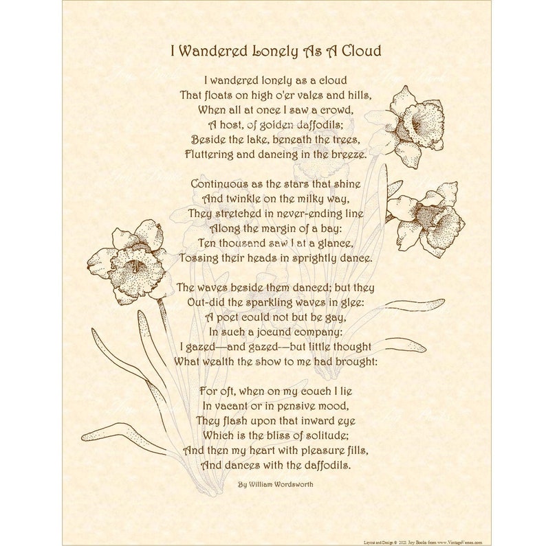 wordsworth i wandered lonely as a cloud