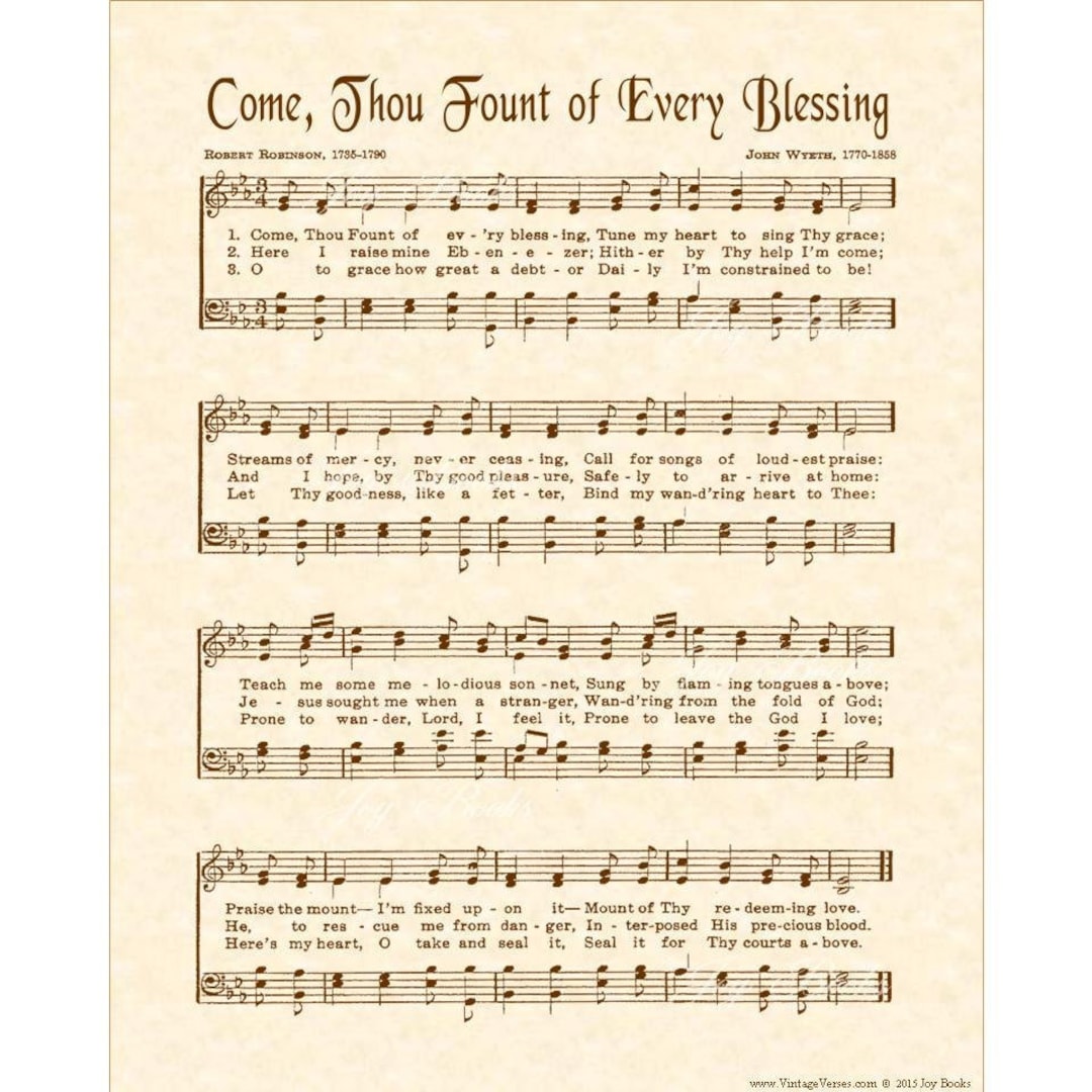 M Come Thou Fount Of Every Blessing Sheet