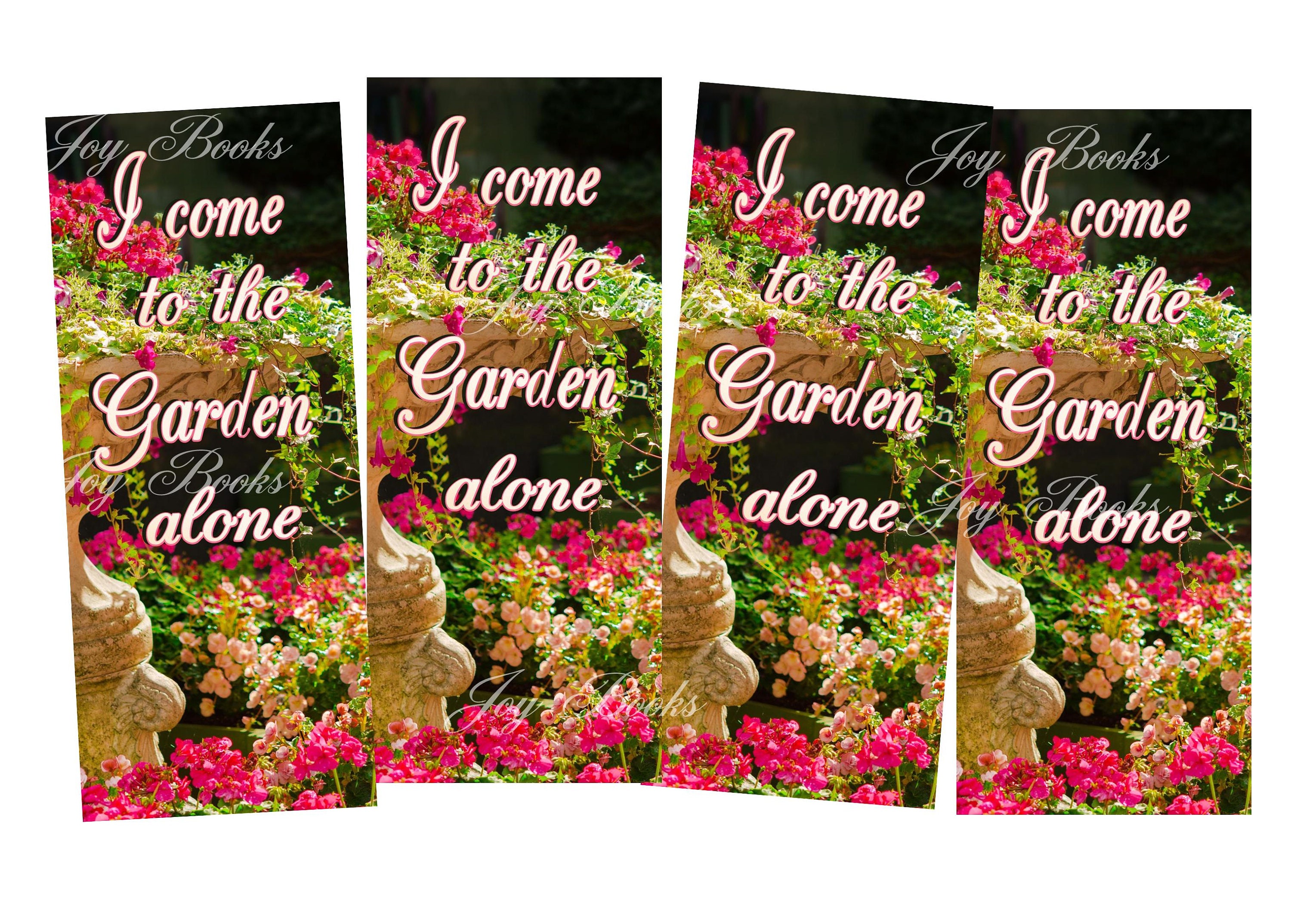 I Come To The Garden Alone Set Of 4 Printed Hymn Bookmarks W Etsy