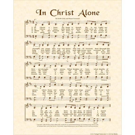 Children Of The Heavenly Father - Christian Home & Office Decor Hymn On  Parchment Nursery Wall Art Vintage Verses Sheet Music Inspirational