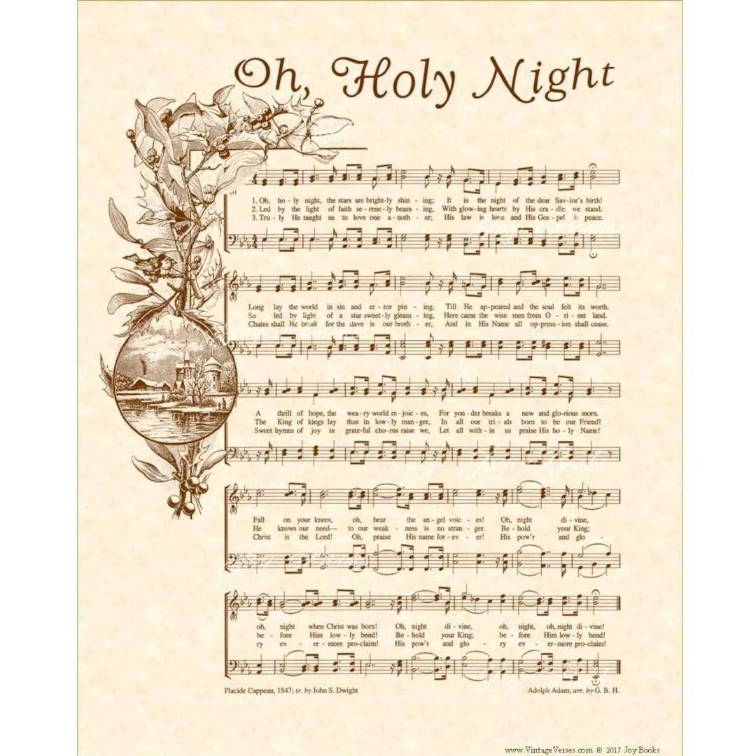 O Holy Night Printable Lyrics, Origins, and Video