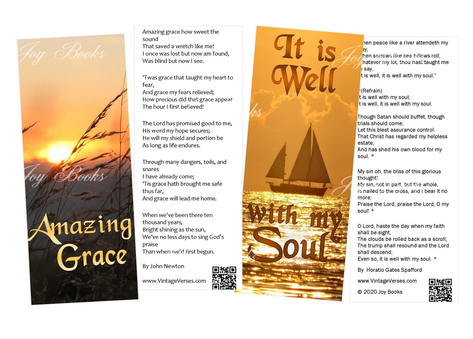 30-Pack Amazing Grace - Great Collection of Hymns Perfect for Gift Giving Hymn Bookmarks Series 1