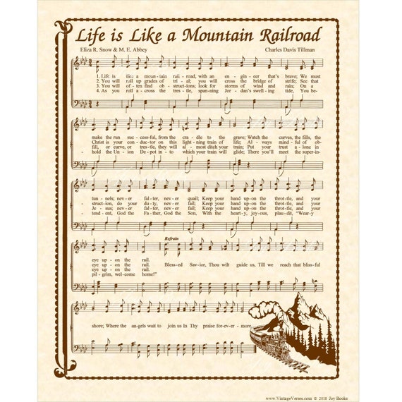 Life is Like A Mountain Railroad Christian Home & Office Decor | Etsy