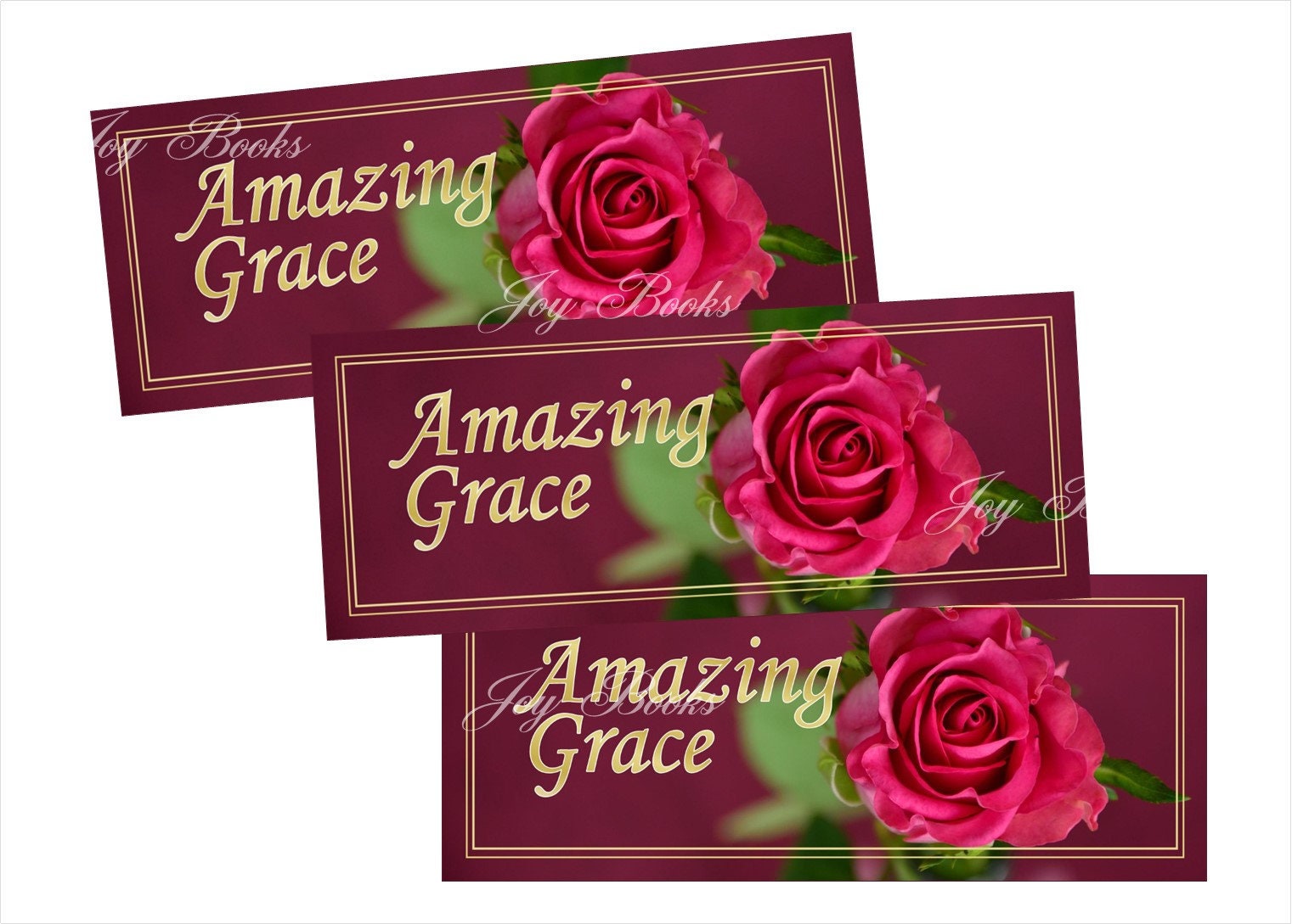 AMAZING GRACE Printed Hymn Bookmarks W Song Lyrics Vintage - Etsy