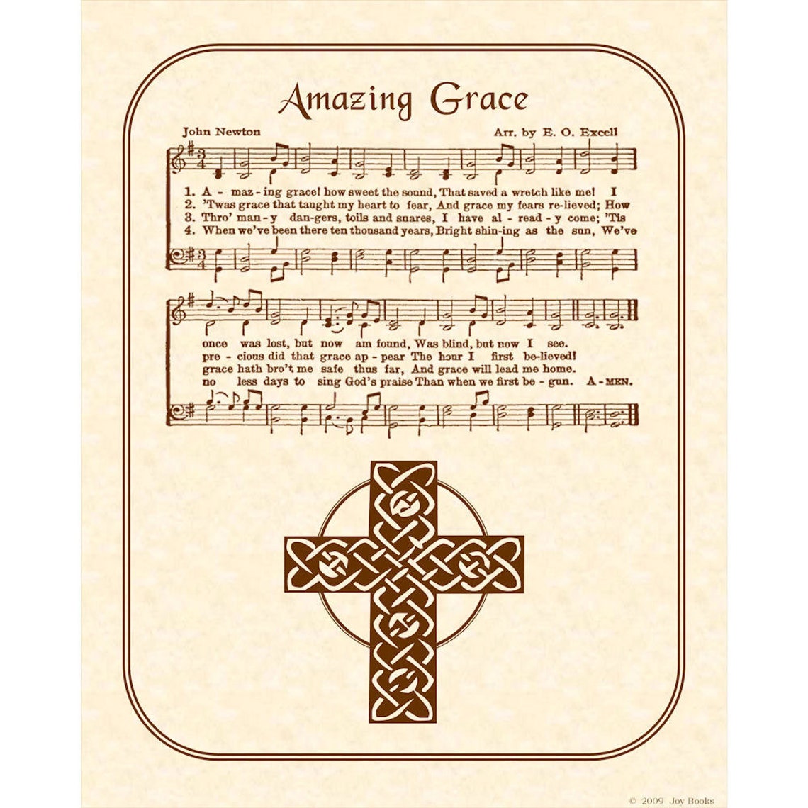 AMAZING GRACE Hymn Art Custom Christian Home Decor Etsy