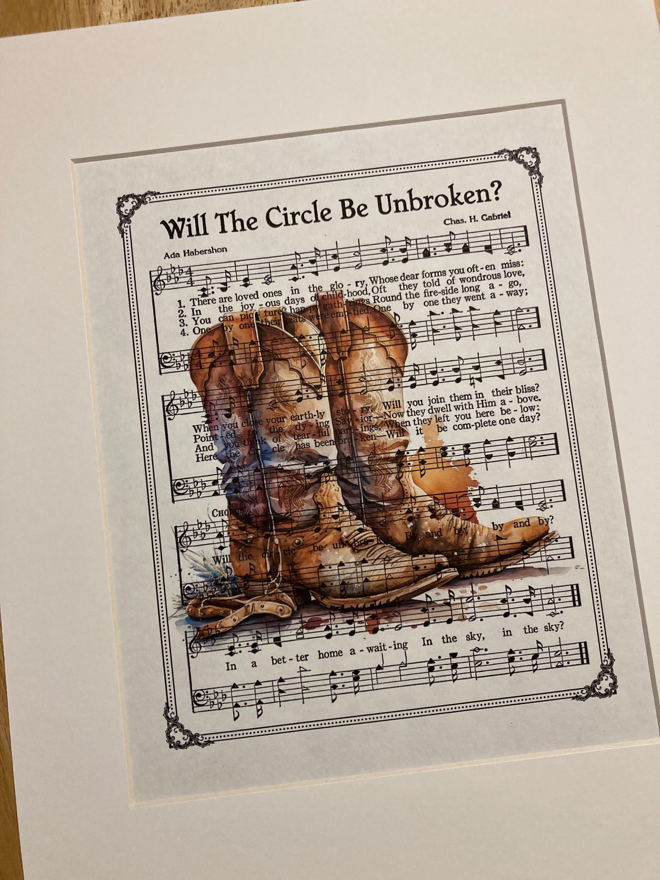 Will the Circle Be Unbroken Christian Home & Office Decor Sheet Music ...