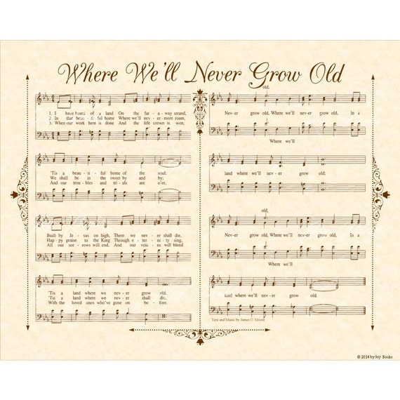 Children Of The Heavenly Father - Christian Home & Office Decor Hymn On  Parchment Nursery Wall Art Vintage Verses Sheet Music Inspirational