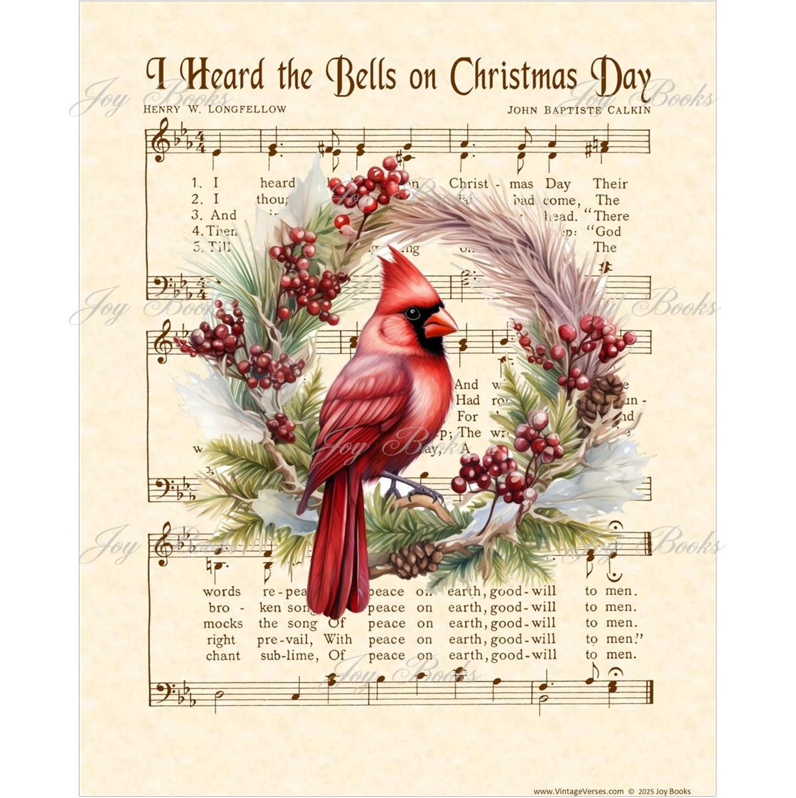 I Heard the Bells on Christmas Day Christian Home & Office Decor ...