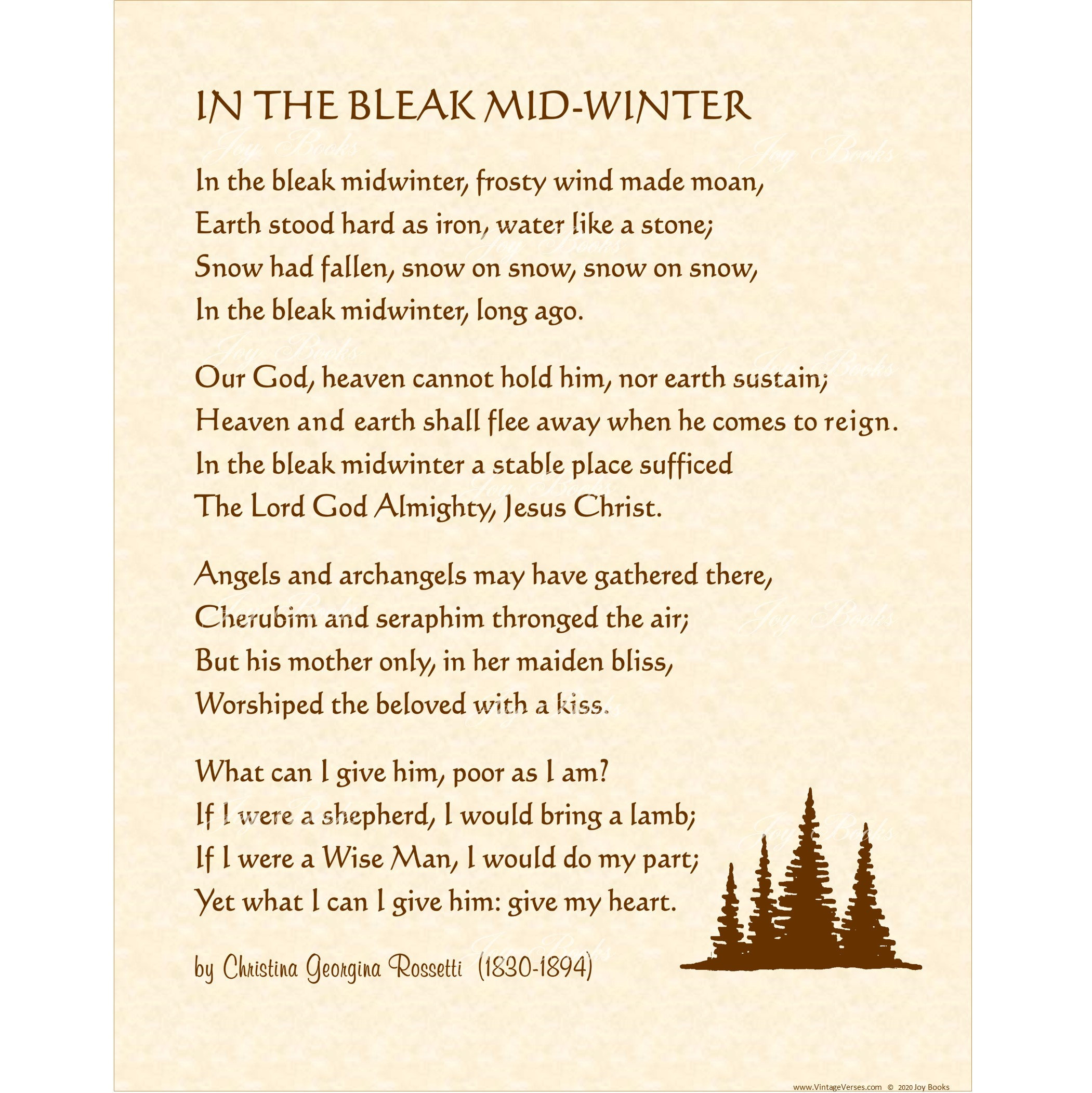 In The Bleak Midwinter Traduction