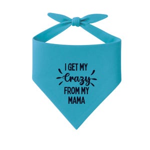 Crazy Mama Dog Bandana: Double Layered Tie-On Pet Scarf