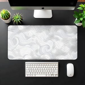 Tapis de bureau texturé élégant, décoration de bureau, indispensables pour l&#39;espace de travail, bureau à domicile moderne, idée cadeau unique