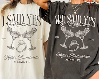 Personalized Bachelorette Party Shirts: Margs & Matrimony Bridal Tee
