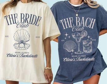Seashells and Wedding Bells Bachelorette Shirt Beach Bach Comfort Colors Tee Miami Bach Coastal Bridal Party Tee Bride Club Tshirt Bach Club