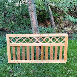 Garden fence element made of wood 180 x 90 cm, weatherproof and durable, ideal privacy screen for garden, easy assembly, already assembled