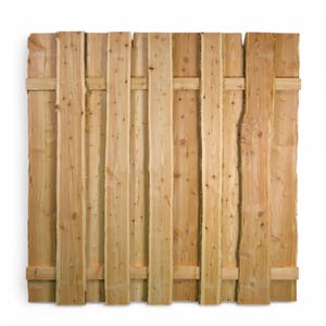Sichtschutz aus Deutschland aus Sauerländer Lärche, rustikaler Holzzaun 180x180 cm, naturbelassen, wetterfest, ideal für Garten & Terrasse