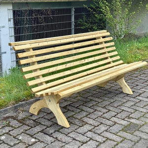 Gartenbank Kiefer massiv 180 cm – wetterfeste Holzbank im Bausatz für Garten Terrasse Balkon Outdoor – rustikale Sitzbank imprägniert stabil