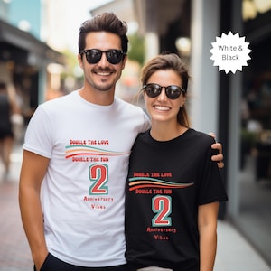 T-shirt bijpassend koppel 2e verjaardag