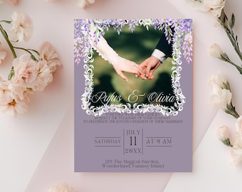 Bridgerton-Inspired Wedding Invitation Template | Romantic Digital Floral Design | Elegant Printable Invite