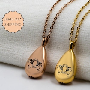 Personalized Horseshoe Urn Necklace, Horse Memorial Pendant, Engraved Cremation Jewelry, Equestrian Keepsake, Sympathy Gift for Horse Lovers