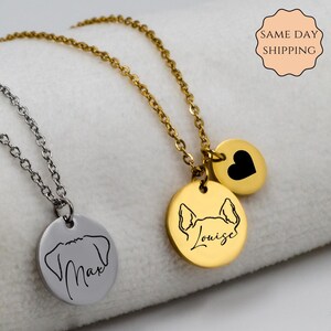 Custom Dog Necklace With Name, Personalized Pet Jewelry, Dog Breed Pendant, Engraved Pet Memorial Gift, Silver Or Gold Dog Charm