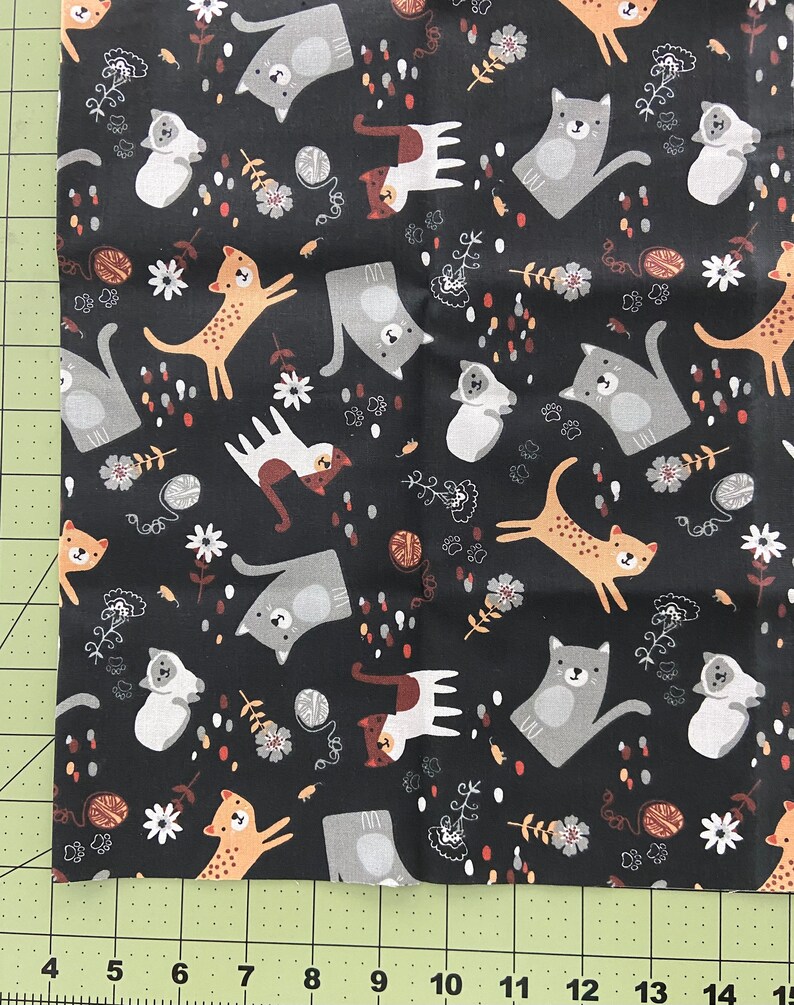 Fabric Bundle of cat fat quarters quilting fabric gift for Etsy