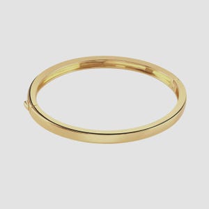 Emily Essential Bangle - 18ct Gold Vermeil & 925 Sterling Silver, Stackable Everyday Cuff