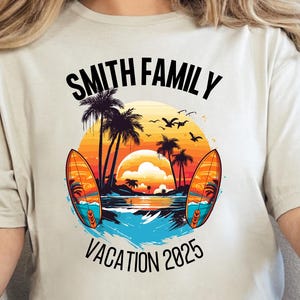 Custom Family Vacation Shirt 2025, Personalized Name Trip Tee, Matching Family Travel Shirt, Reunion Group Outfit, Summer Holiday Top